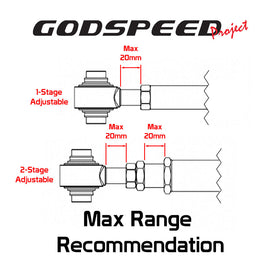 NISSAN 300ZX (Z32) 1990-96 GEN3 ADJUSTABLE HIGH ANGLE TENSION RODS