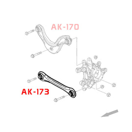 HONDA INSIGHT (ZE4) 2019-22 ADJUSTABLE REAR TOE ARMS WITH SPHERICAL BEARINGS