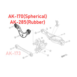 HONDA INSIGHT (ZE4) 2019-22 REAR ADJUSTABLE CAMBER ARMS WITH URETHANE BUSHINGS