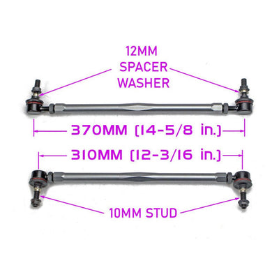 NISSAN ROGUE SPORT 2017-22 FRONT ANTI-SWAY BAR ADJUSTABLE LINKS, RANGE 310-370 MM (12-3/16 TO 14.5/8 INCH) STUD-TO-STUD, OE REPLACEMENT