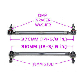 KIA SEDONA 2015-2021 FRONT ANTI-SWAY BAR ADJUSTABLE LINKS, RANGE 310-370 MM (12-3/16 TO 14.5/8 INCH) STUD-TO-STUD, OE REPLACEMENT