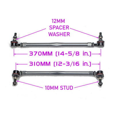 KIA SEDONA 2015-2021 FRONT ANTI-SWAY BAR ADJUSTABLE LINKS, RANGE 310-370 MM (12-3/16 TO 14.5/8 INCH) STUD-TO-STUD, OE REPLACEMENT