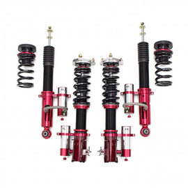 GodSpeed MONO MAXX 2-WAY Coilovers. 16 Stage Damper Adjustable. Full Length Height Adjustable. Independant Spring Preload Setting. MonoTube Shock Construction. Available At GodSpeed Project Canada.